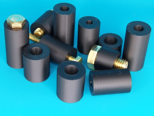 Wider black plastic standoff - plastic,