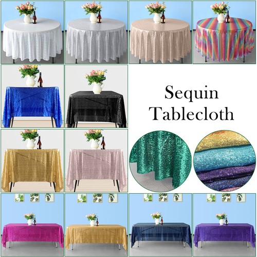 Rectangle round sequin table - round,