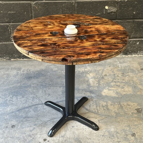 Wooden cable drum reel - , coffee