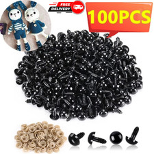 100PCS 5mm Safety Eyes Black
