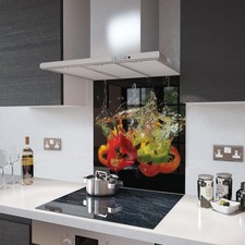 Glass Splashbacks Peppers In Water Glass and Accessories - Made By Premier Range