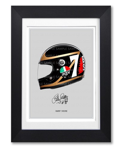 Barry sheene signed helmet - barry,