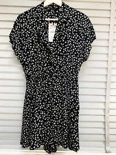 ZARA Black Floral Jumpsuit Medium Daisy Floral Print Short Playsuit