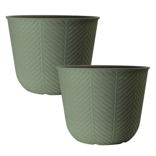 2pc round plastic green - 2pc,