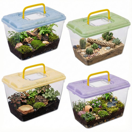 Plastic reptile terrarium - plastic,