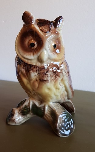 Vintage brown owl ornament - owl, 16