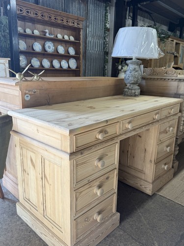 Stripped pine desk - pine,