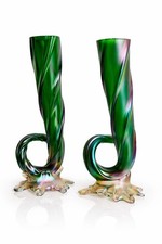 2 Antique Bohemian Kralik Art