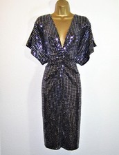 Quiz Fab Silver Sequin Kimono