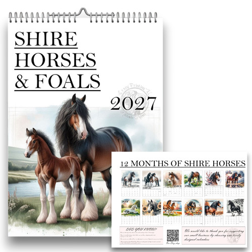 Shire horse calendar - horse,
