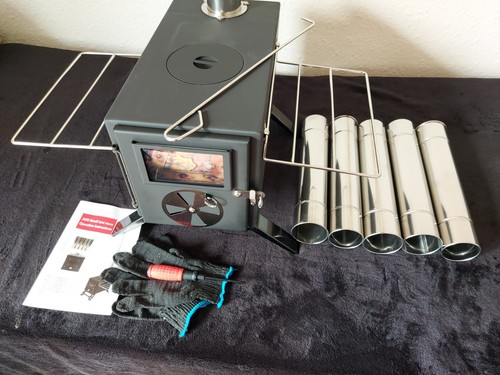 Wood burning stove camping - burning,