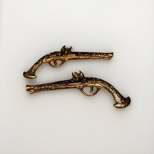 Vintage pair brass - pair, wall