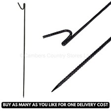 Roughneck Rebar / Reed Bar Type Steel Barrier Fencing Stake Black 1.2m x 7.5mm