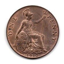 1912 Penny, H (Heaton mint)