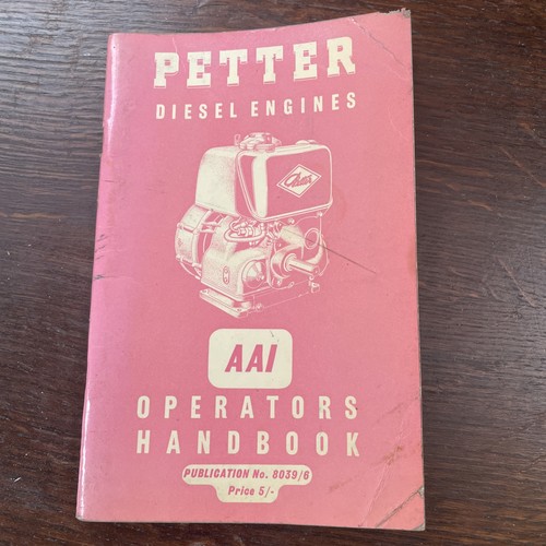 Petter diesel engine operators - petter,
