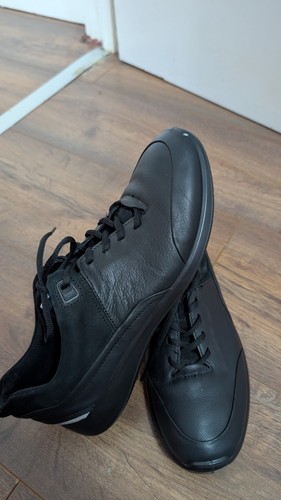 Ecco mens leather shoes black - ecco,