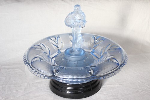 Art deco blue glass - art, 'lucretia'