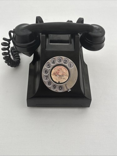 Vintage black bakelite rotary - bakelite,