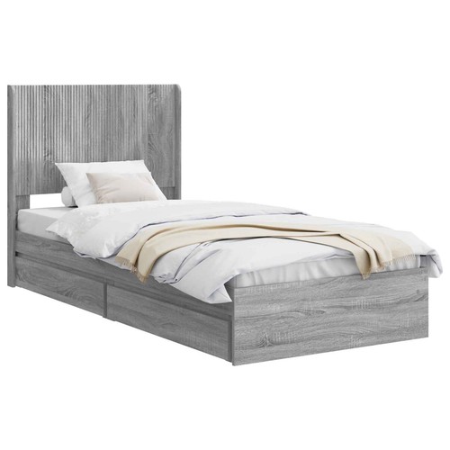 Bed frame with storage and - bed,