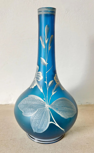 Antique thomas webb style blue - webb,