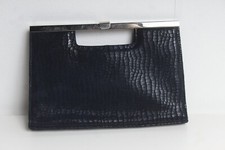 Peter Kaiser Womens Vintage Mock Croc Clutch Bag - Black (BA80)
