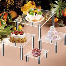 Durable Cake Stand Dessert Display Easy Clean Acrylic Three Dimensional
