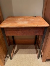 Vintage School Desk with Ink