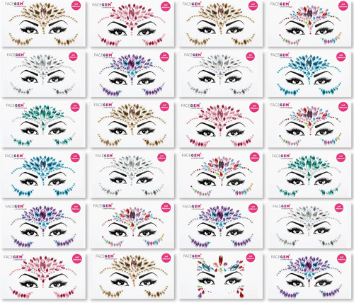 Pcs face gems - 24,