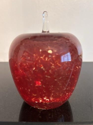 Vintage red art glass - red,