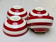 4 x T G Green Cornishware Red