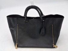 Mulberry Willow Tote Handbag Womens Black Leather Large Bag No Clutch Bag