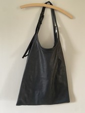 COS black leather tote bag shoulder bag