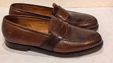 Ralph Lauren Crockett & Jones Dress Loafers Dark Brown Cigar Shell Cordovan 11 D