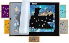 Becko US 1500 Piece Wooden Jigsaw Puzzle Board Table Timer 6 Corlorful Drawers