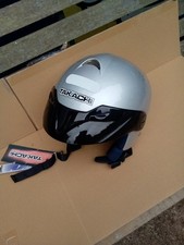 TAKACHI  TK-15 OPEN FACE HELMET silver  small 