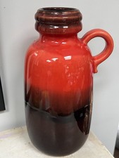 Vintage Retro West German Handled Vase 413-26 Vintage Scheurich Pottery