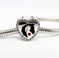 A Girl & Her Horse Charm Bead Animal Equestrian Genuine 925 Sterling Silver 💖