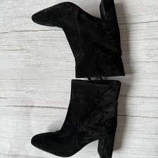 Aquatalia Women's Black Luzio Luxe Suede Bootie Boots Shoes 8.5