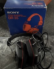 Sony DR-35 Headphones Vintage Unused Boxed 1970s Retro overhead on ear 