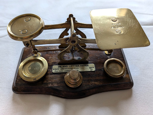 Antique brass postal - brass, scales