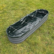 Raised Garden Bed Liner for Oval Metal Vegetable Planter Patio (170cm)