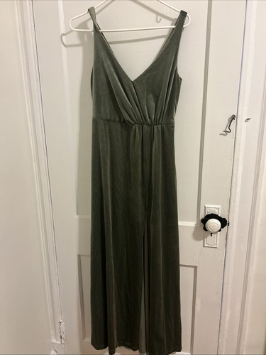 Women sage green - green, velvet