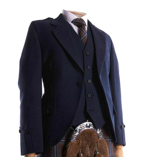 Men scottish navy blue - scottish, wool