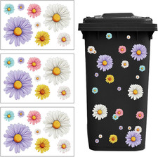 Wheelie Bin Stickers Flowers