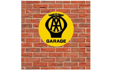 Retro garage round - round, large