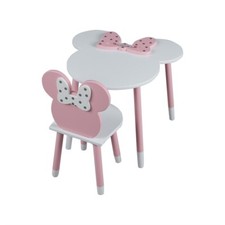 Kids Table and Chairs Wooden Sets - Character Table&Chair - Minnie Mouse 