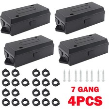 4x 7 Gangs Trailer Wire Connector Junction Box 7 Pole Cable Connection Box Kit