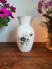 ? Royal Tara Fine Bone China - Blue and Yellow Flower Vase