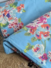 Dunelm Mill Single Light blue floral Curtain 168 By 228cm Opened Unused 