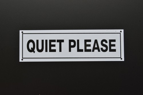 Quiet please door - door, or